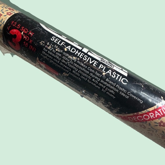 Vintage In Package Floral Print Contact Paper 13.5 Sq Feet Drawer Liner Crafts - Picture 6 of 9